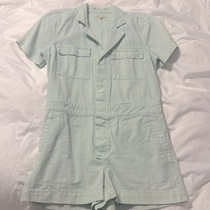 Madewell XS Washed Denim Utility Romper